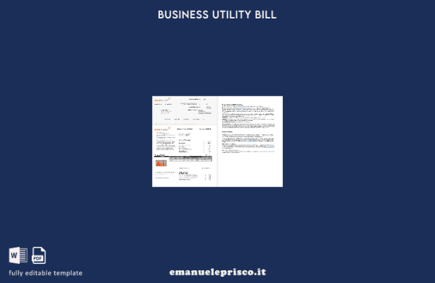 modello di pagine di bollette aziendali USA Ambit Energy in stile verificato